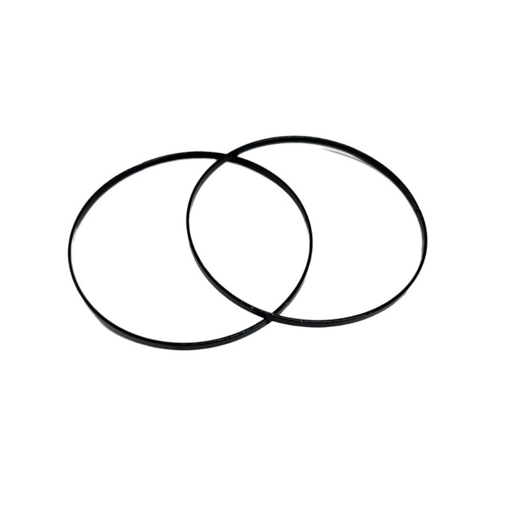 Set of 2 Smooth Black Metal Bangle Bracelets 2.5" Inside Diameter‎